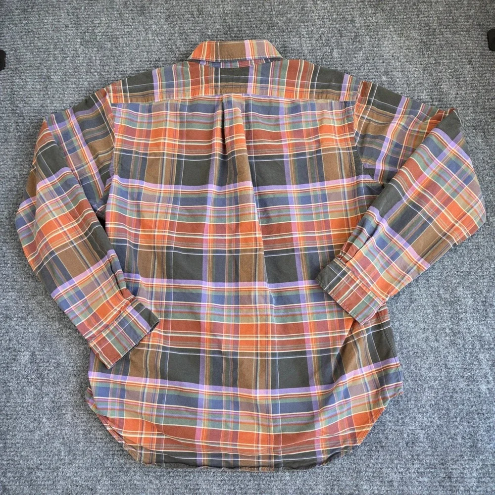 Vintage Y2K Ralph Lauren Mens Large Classic Fit Plaid Button Down Shirt Preppy